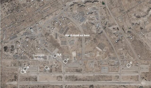 ببینید | تصاویر ماهواره‌ای از نقطه‌زنی موشک ایران در پایگاه آمریکا