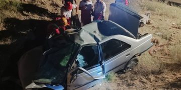 پنج فوتی و مصدوم در حادثه واژگونی پژو ۴۰۵ در محور ارومیه - مهاباد