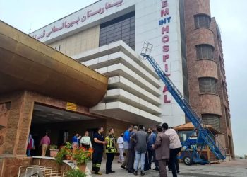 ببینید | شدت آتش در بیمارستان قائم