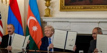 اتصال جمهوری آذربایجان به نخجوان با جاده ترامپ در ارمنستان