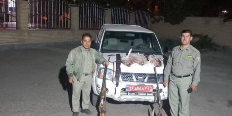 به دام افتادن گروه شکارچیان دامنه های سهند